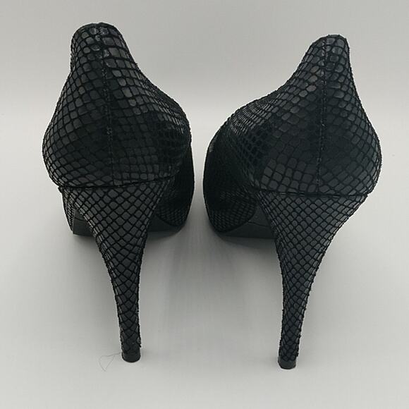 Moda Spana Black Faux Snakeskin Stilettos size 8 - Picture 5 of 8